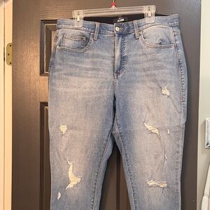 LuLaRoe Women's Light Blue Distressed Skinny Jeans